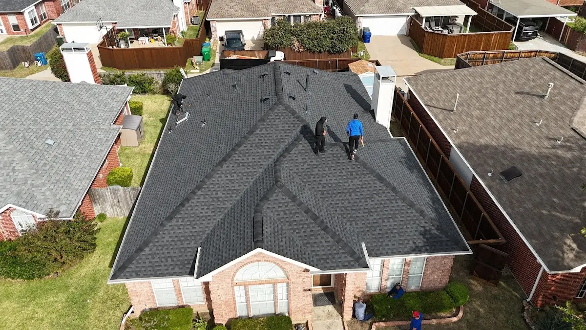 Commercial Roofing work in progress on a Garden City property